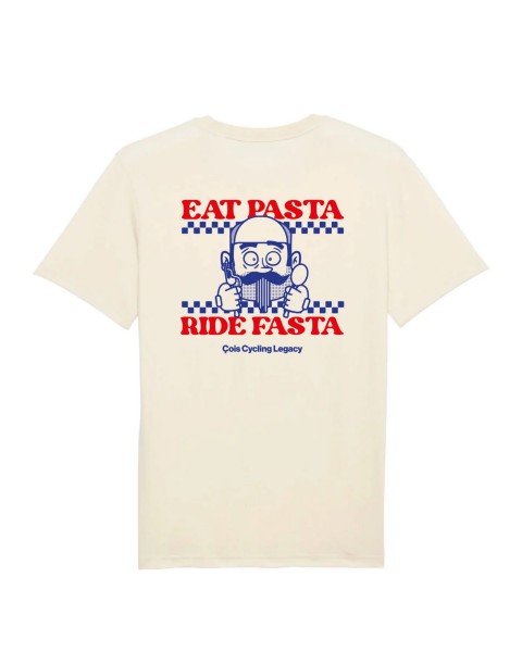 T-shirt 'Eat pasta ride fasta'