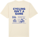 T-shirt 'Cycling isn't a game' (natural/electric blue)