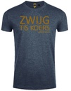 T-shirt 'Zwijg tis koers' (M/navy oxblood)