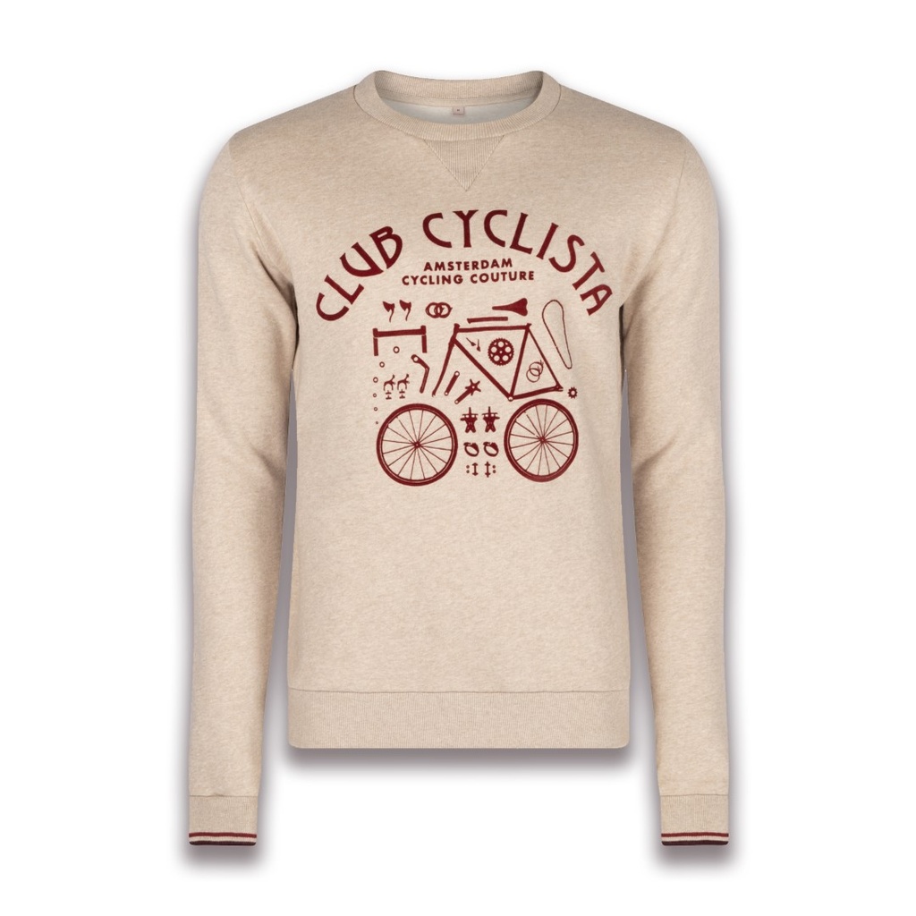 Le Patron sweater 'A'dam cyclista' (WMN)(Sand Melange)