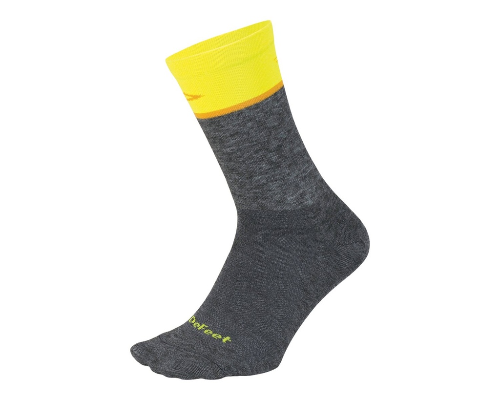 Sokken Defeet 'Wooleator' (grey/fluo yellow) (40-42,5)