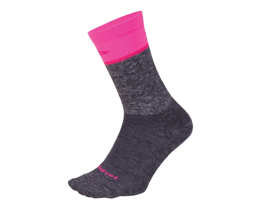 Sokken Defeet 'Wooleator' (grey/fluo pink) (40-42,5)