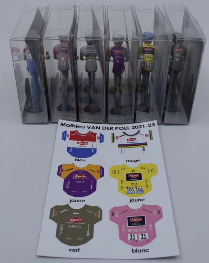 Miniatuur fietsen ' Matthieu Van Der Poel ' (set van 6)