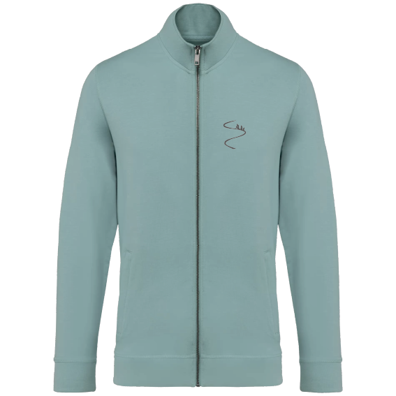 Gilet met rits Cobbles 'Afdaling' jade green