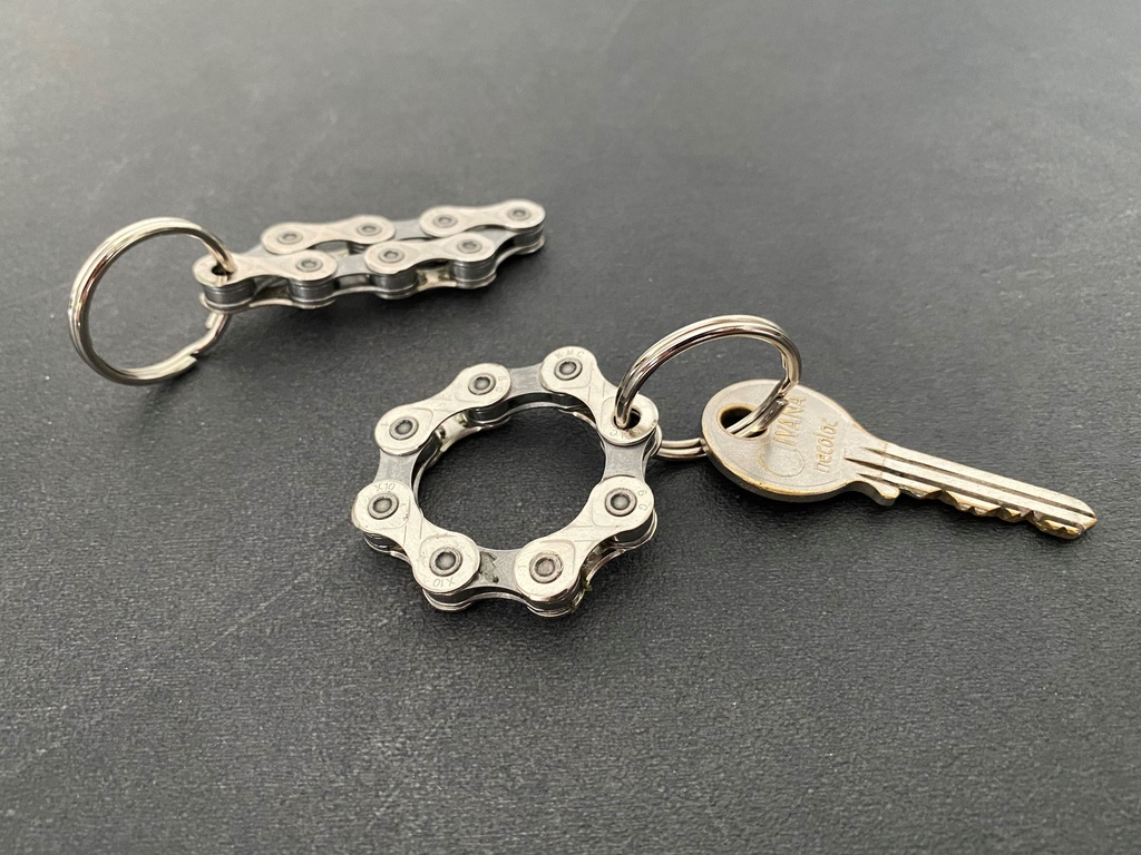 Sleutelhanger 'Ketting' (vélothé) (zilver)