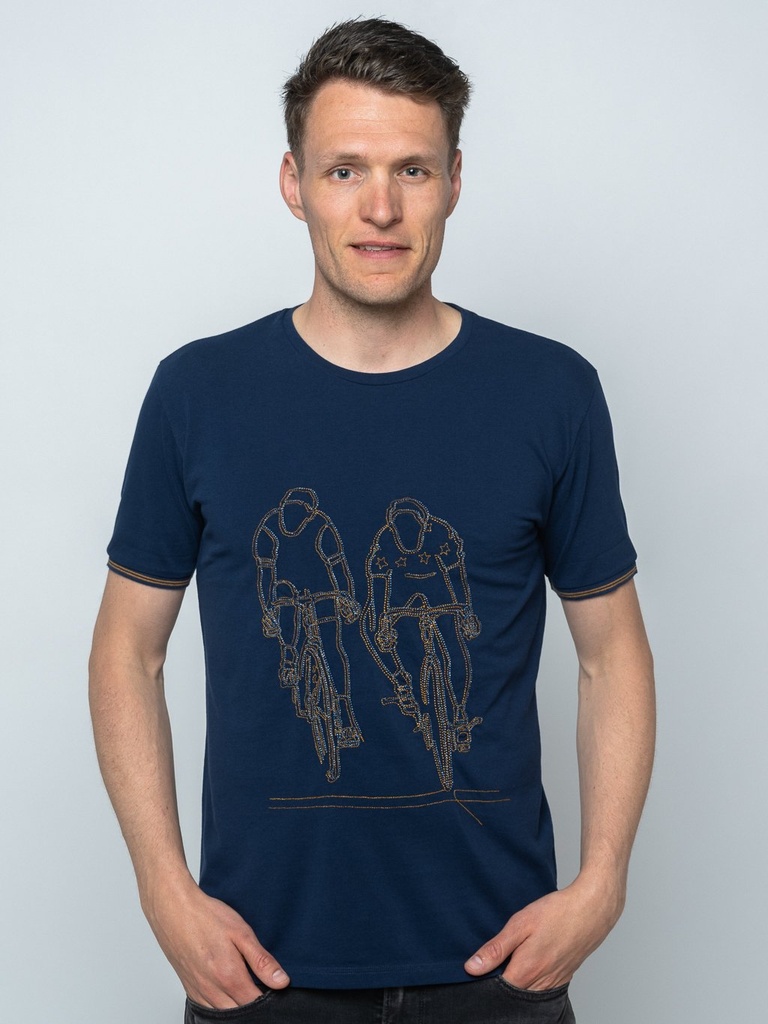 T shirt Le Patron 'Sprint final ' blauw (S)