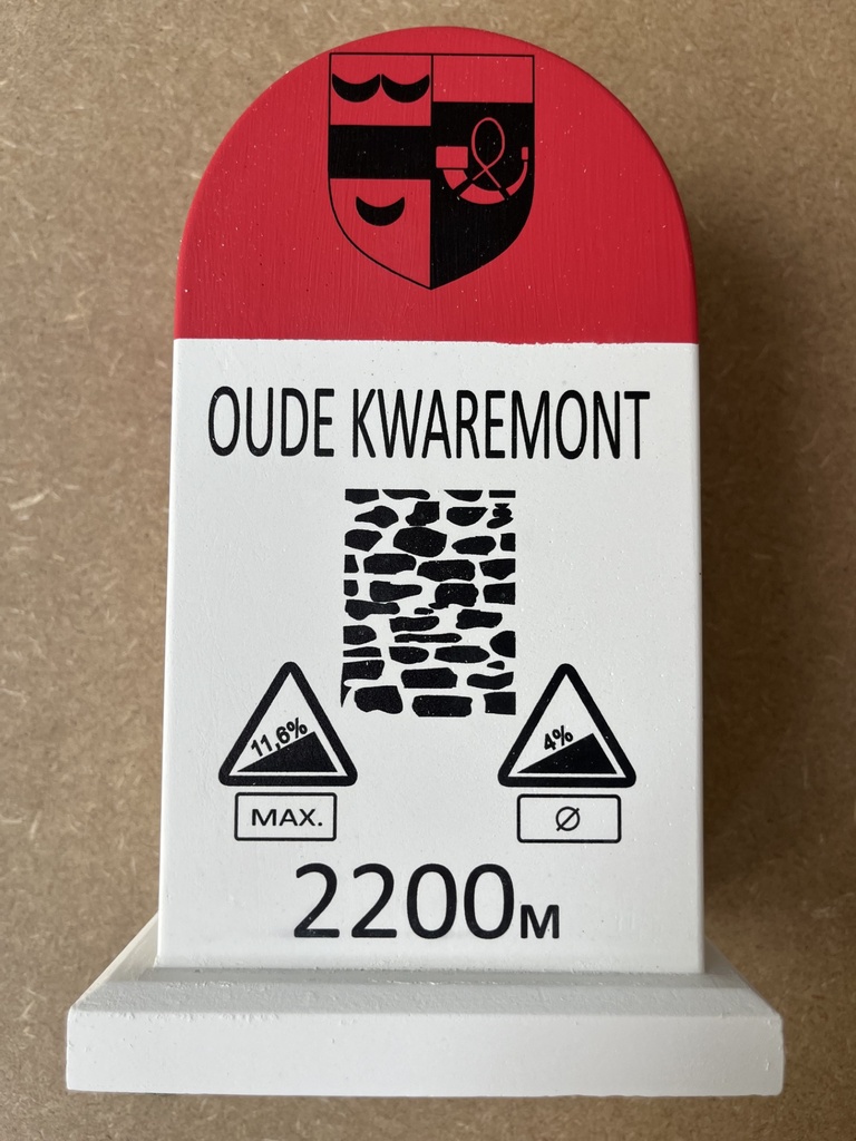 Kilometerpaal 'Oude Kwaremont' GROOT!!!