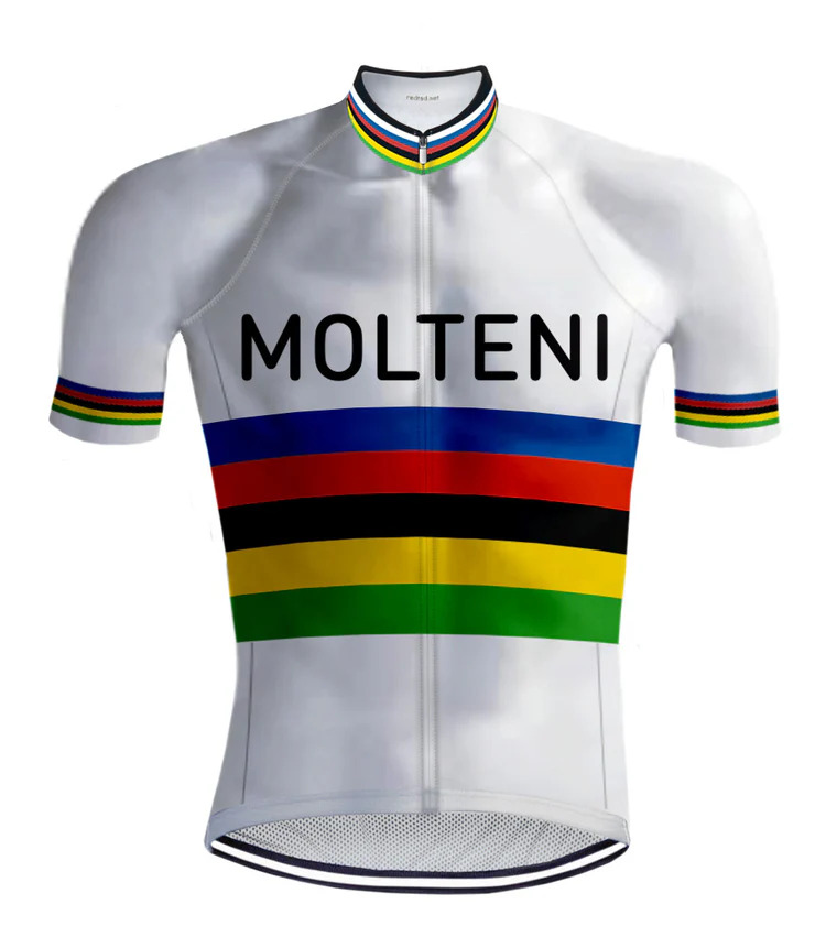 Retro jersey ' Molteni ' regenboogshirt Redted (XS)