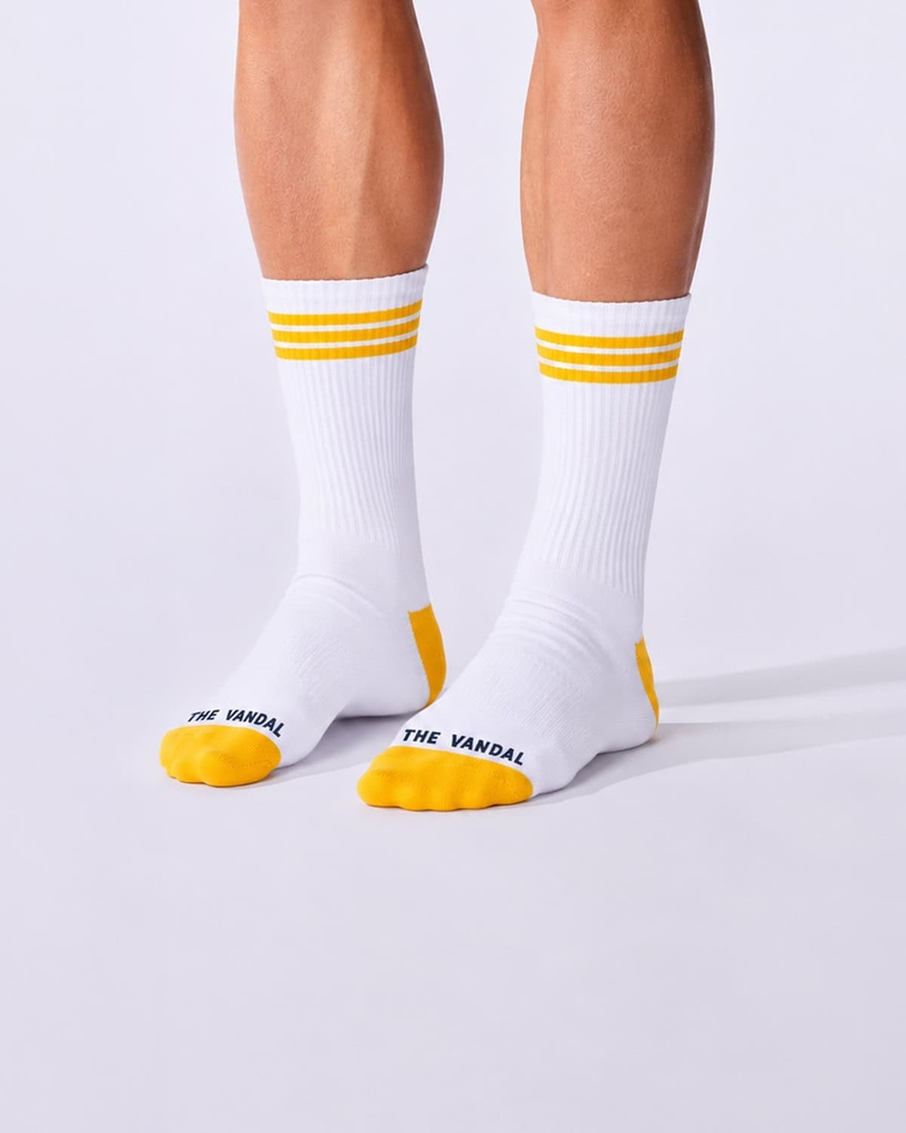 Sokken 'The Vandal' Yellow stripe (36-42)
