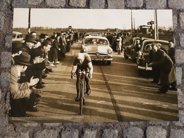 Poster 'Briek Schotte achtervolging 1950'