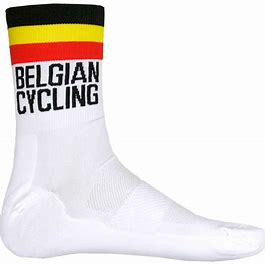 'Belgian Cycling' Team socks white  (S)