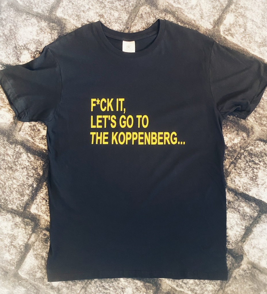 T-shirt 'F*** it, let's go to the Koppenberg' (men/black)