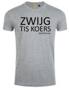 T-shirt 'Zwijg tis koers' (M/grey)
