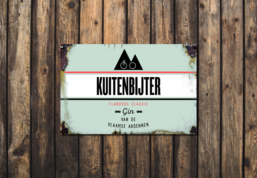 Tinnen bord 'Kuitenbijter' (logo)*