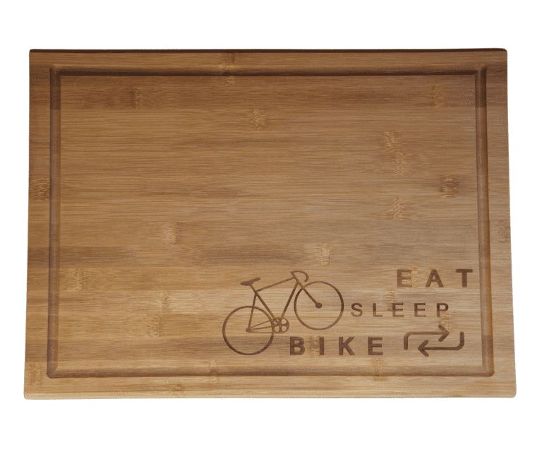 Broodplank 'Eat, sleep, bike'