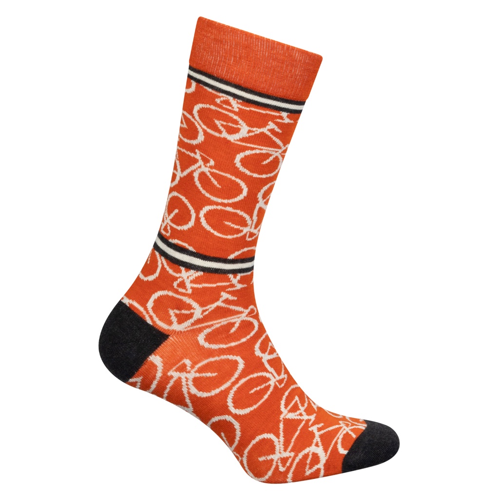 Sokken Le Patron 'Bicycle socks' (Burned orange) (35-38)