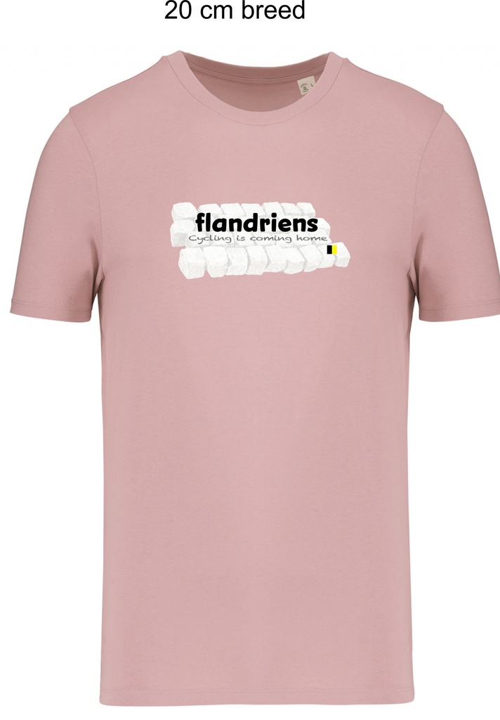 T Shirt Flandriens ' Cycling is coming home' women (pink)