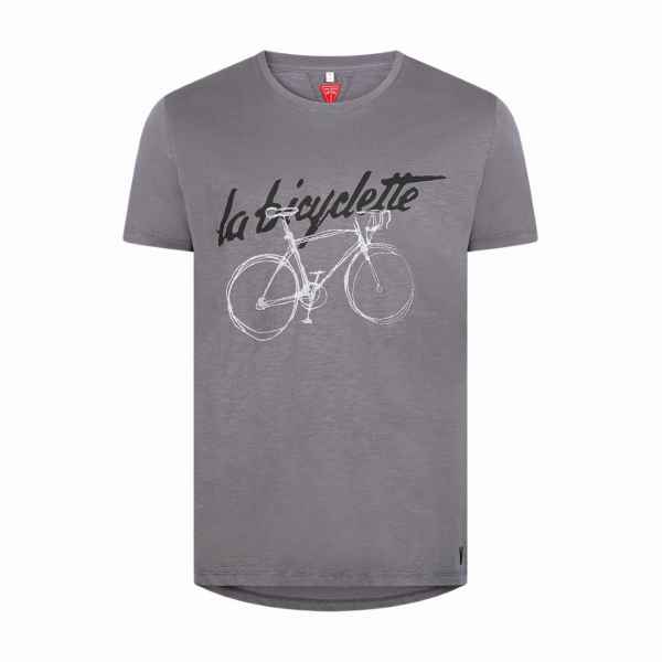 T shirt Le Patron 'La Bicyclette' dark grey
