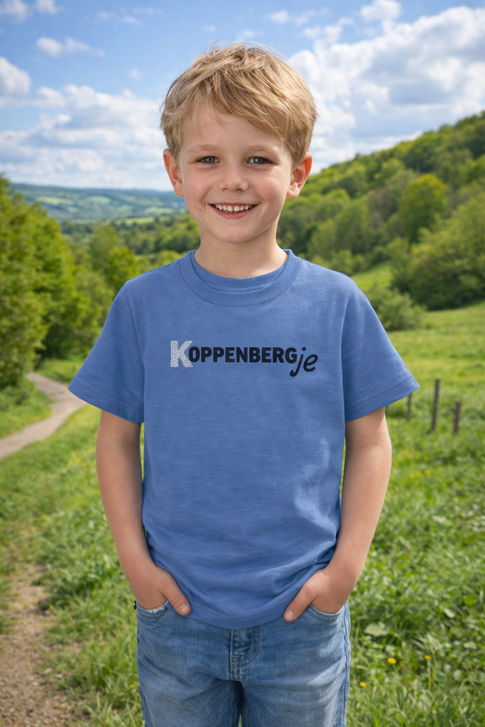 T-shirt Cobbles 'Koppenbergje' bright blue