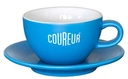 Cappuccino kopje + schoteltje 'Coureur' (blauw)