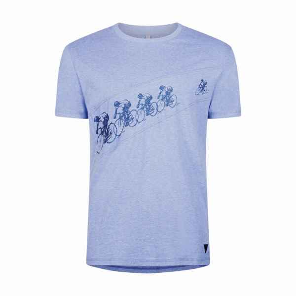 Le Patron T-shirt 'Pour suite' blue melange (S)
