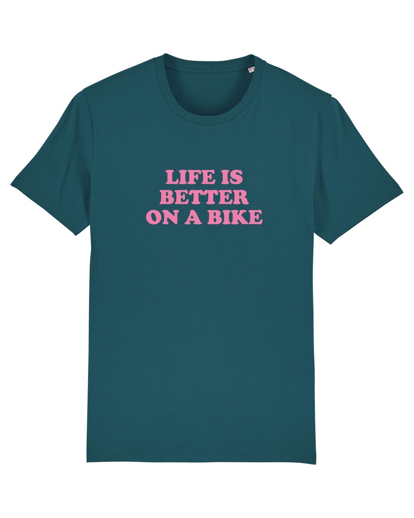 T shirt Cois 'Life is better on a bike' ( stargater)