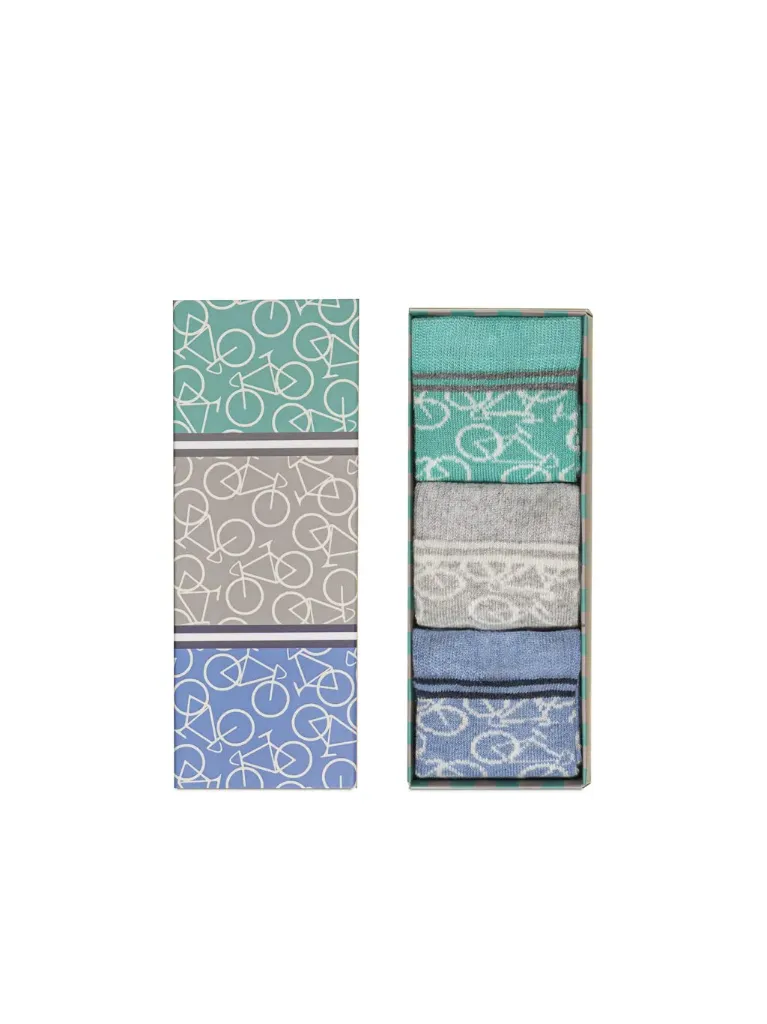 Babysokken 'Le Patron' Bicycles - multi (15/18, Green-grey-blue)