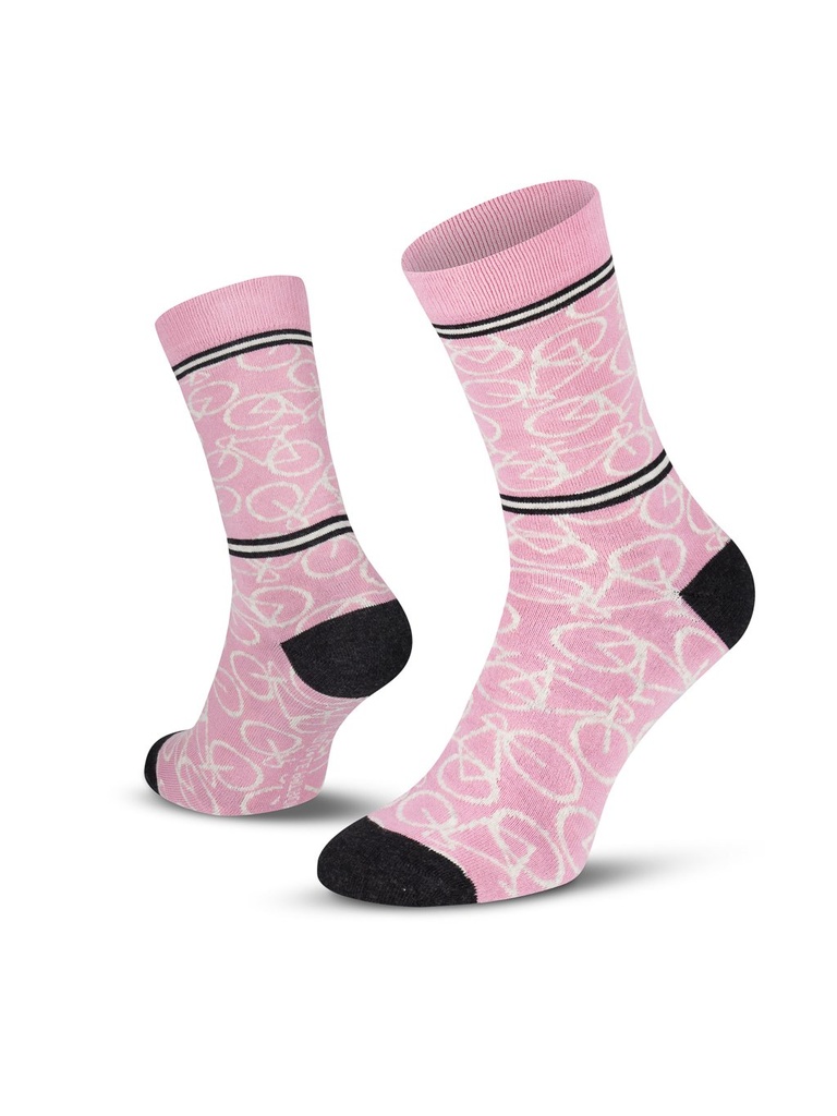 Sokken Le Patron 'Bicycle socks' (Pink) (35-38)