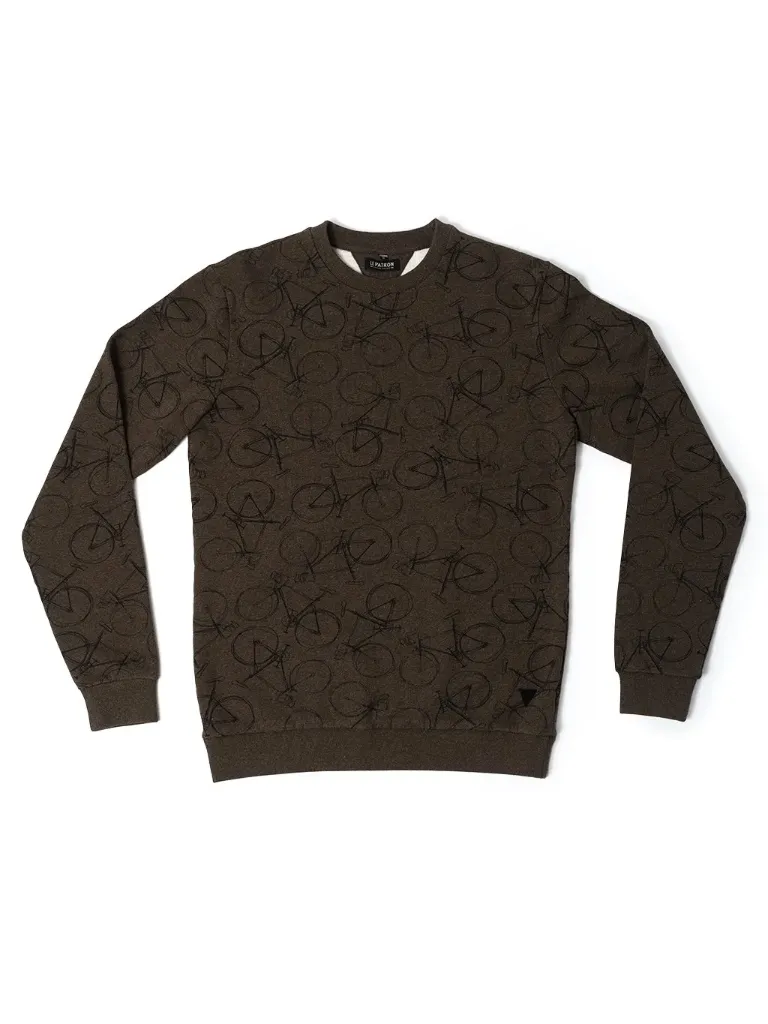 Sweater Le Patron 'Bicyclette' choco