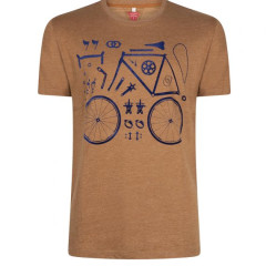 Le Patron T-shirt 'Pieces de bicyclette'  (brown/blue)