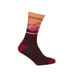 Sokken Le Patron 'Mountain socks' (bordeaux) 