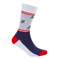 Sokken Le Patron 'Vintage cyclist' (dark blue)