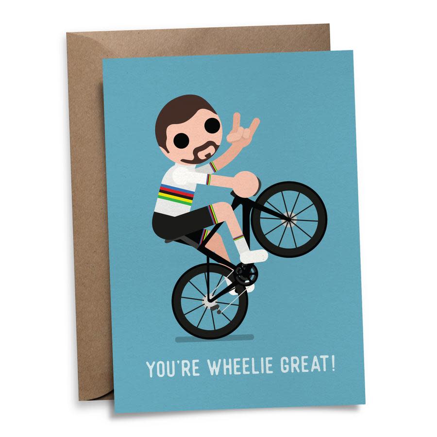 Postcard 'You're wheelie great!'