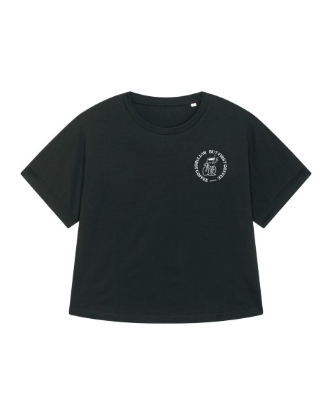 Çois Cycling T-shirt 'But first coffee' (black)
