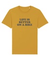 Çois Cycling T-shirt 'Life is better...' (ochre)