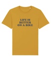 Çois Cycling T-shirt 'Life is better...' (ochre)