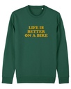 Çois cycling sweater 'Life is better...' (green)