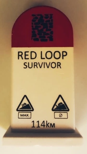 Kilometerpaal 'Red loop'