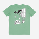 T-shirt BONK 'Fietsen es fietsen' (mint)