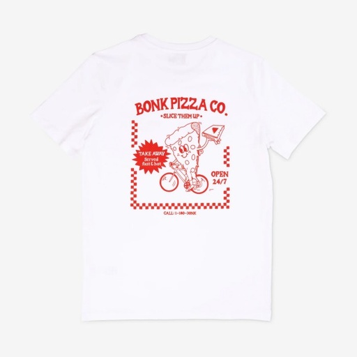 BONK T-shirt 'Pizza' (white)