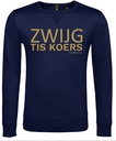 Sweater 'Zwijg tis koers' (blue)