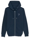 Hoodie Cobbles met rits 'Afdaling' Navy blue