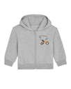 Hoodie Cobbles met rits 'driewieler' baby (heather grey)